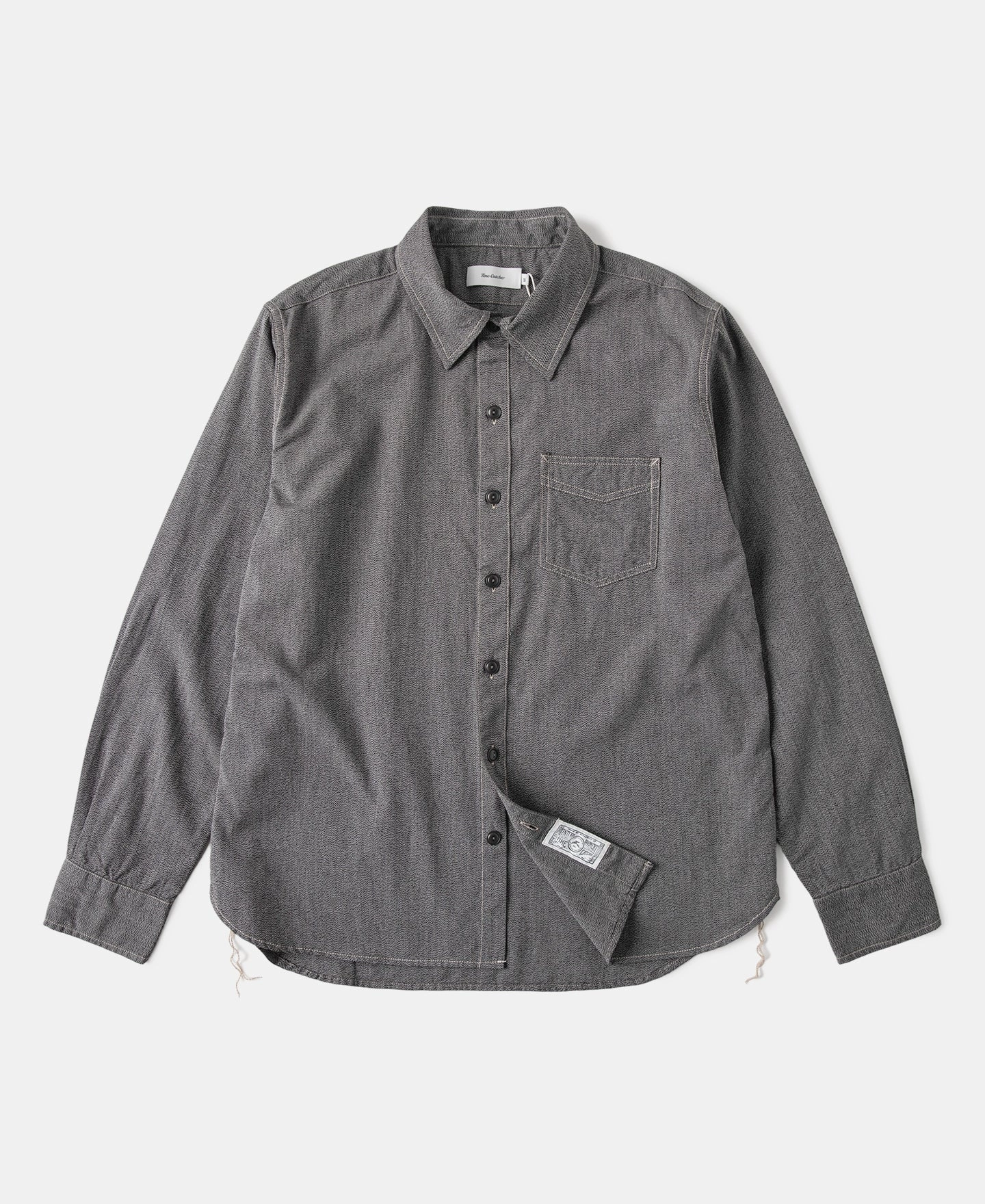 1930s Jasp?? Workshirt - Dark Gray Chic Look Tailored Cut