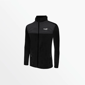 WOMEN'S BASICS MIXED MEDIA MICRO FLEECE HOODED JACKET ButtonlessClosure Trendy Cardigan