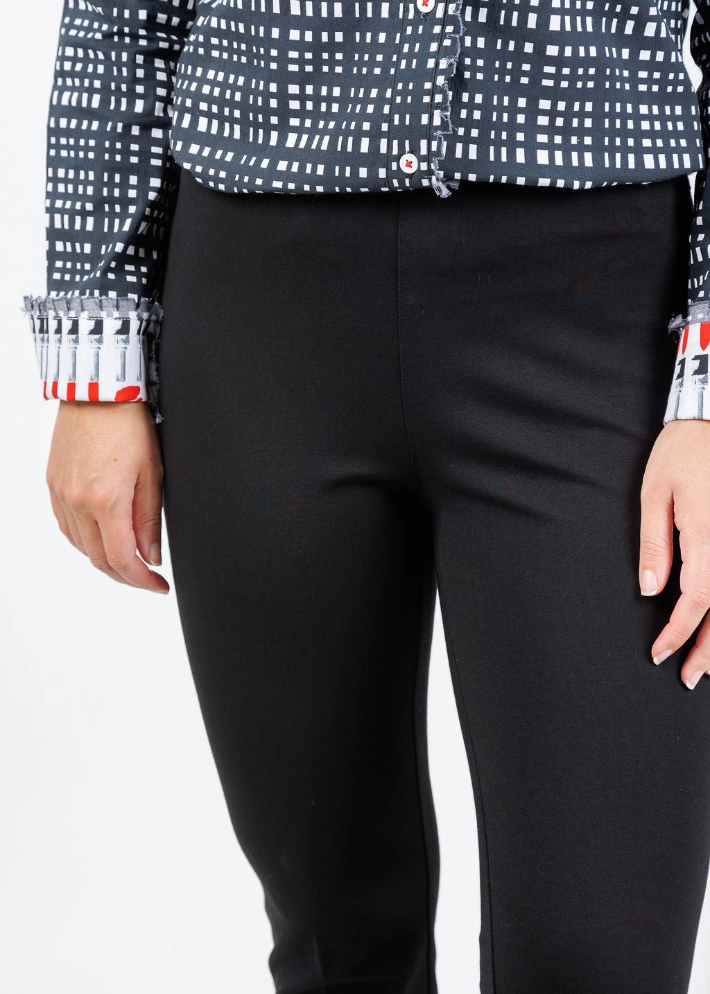 Sporty Fit Design Ripstop Reinforcement Ella Paramount Knit Pants - Black