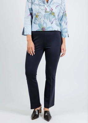 Ella Paramount Knit Pants - Navy Flex Wear Design Comfy Movement Fit