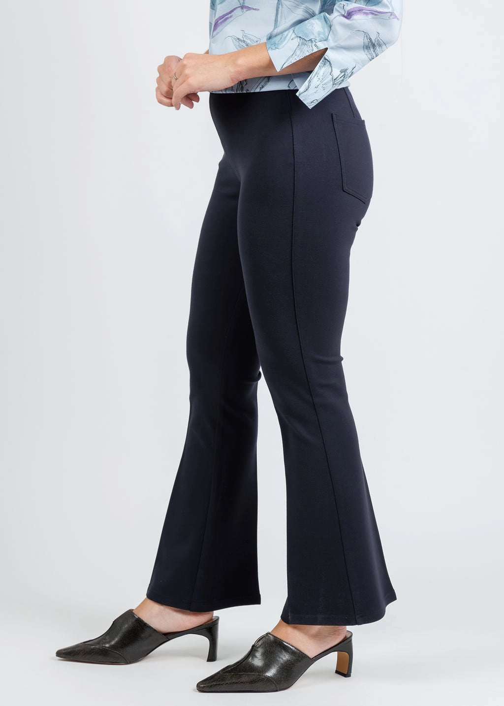 Ripstop Texture Stretch Ready Ella Paramount Knit Pants - Navy