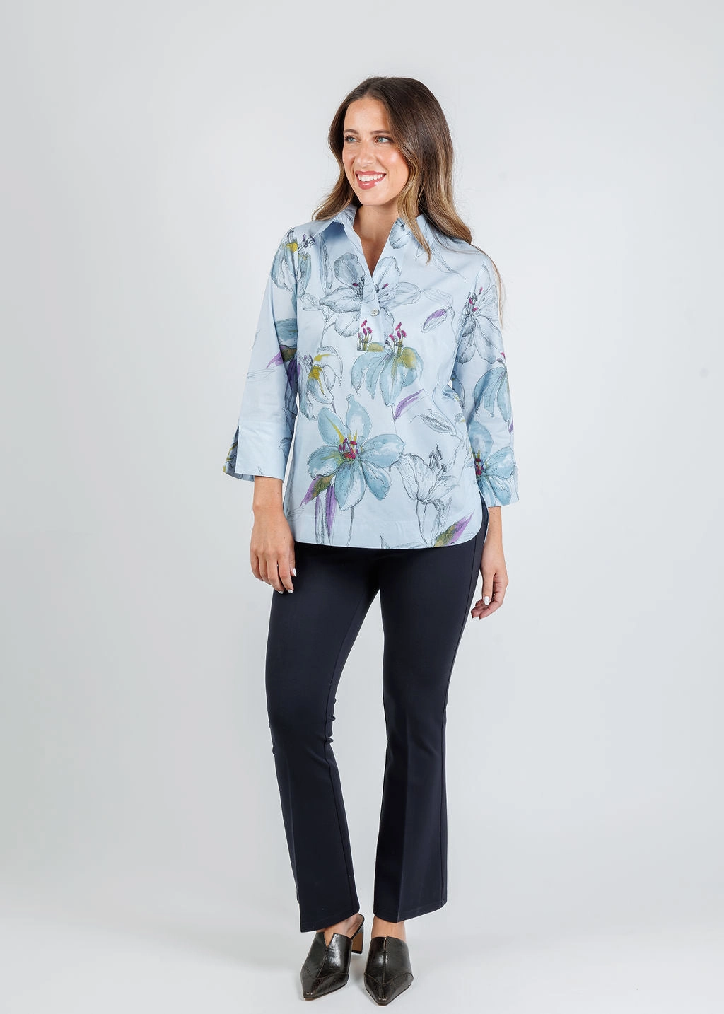 Ella Paramount Knit Pants - Navy Tough Flex