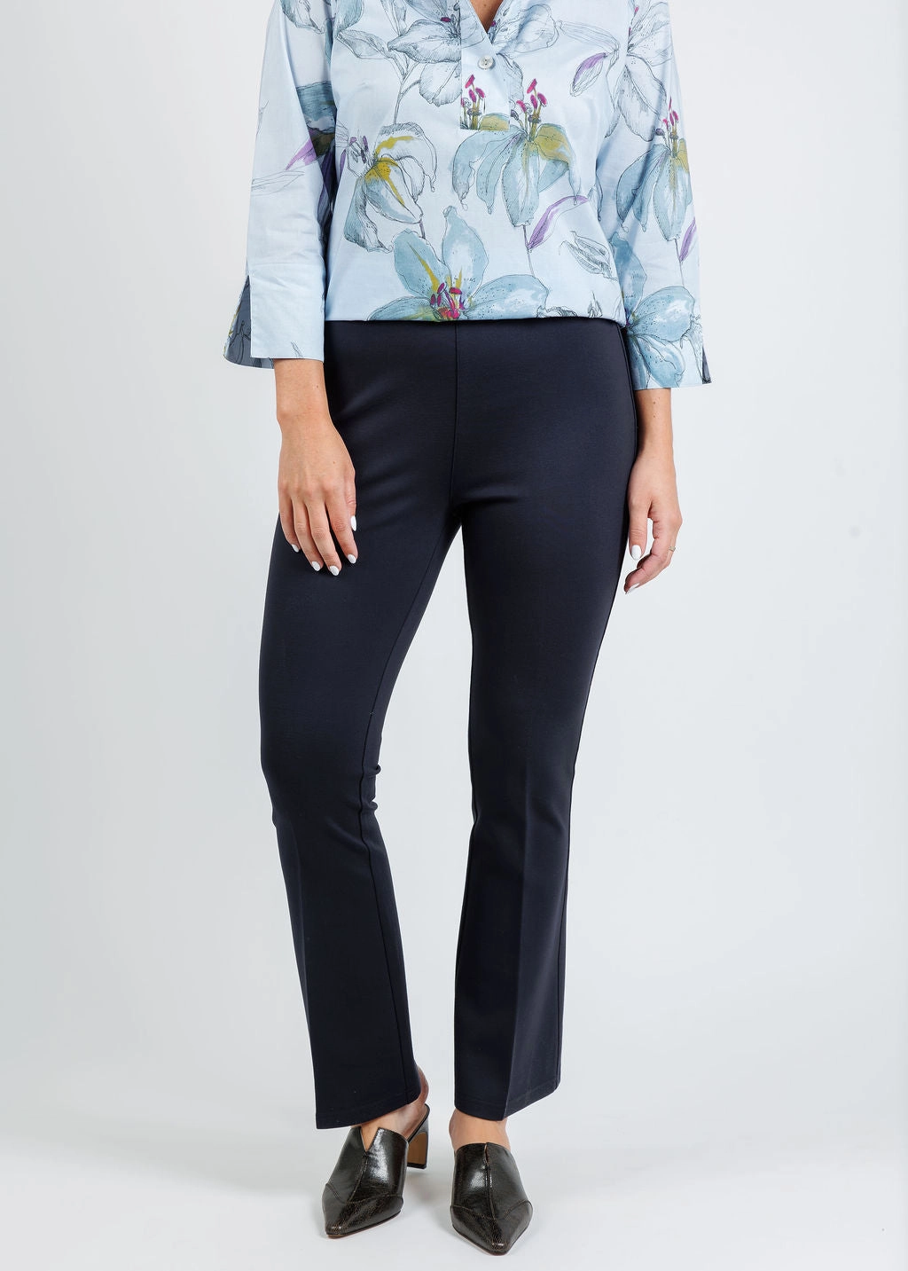 Ella Paramount Knit Pants - Navy Flex Wear Design Comfy Movement Fit