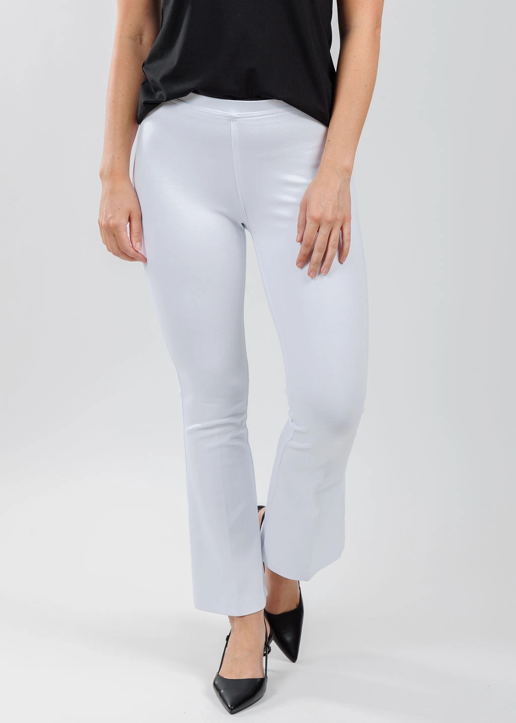 Cooling Fabric Water Repellent Coating Ella Paramount Knit Pants - White