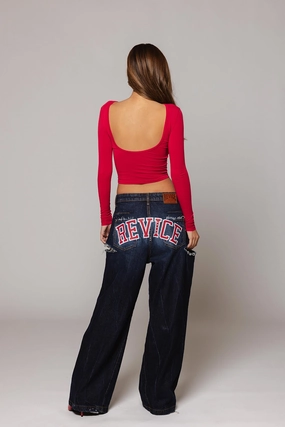 EMPIRE JEAN / VARSITY BLUE Weekend Comfort No Ride Up Design