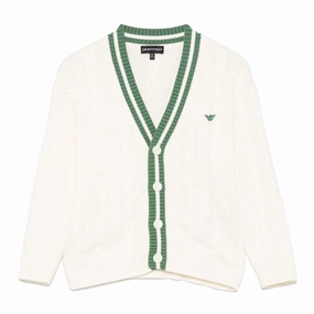 Emporio Armani Junior Cable Knit Cardigan Compression Storage