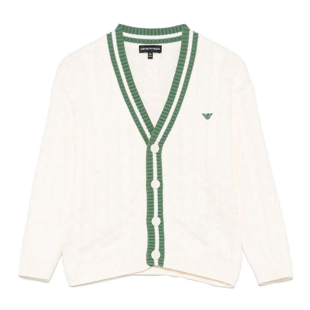 Emporio Armani Junior Cable Knit Cardigan Compression Storage