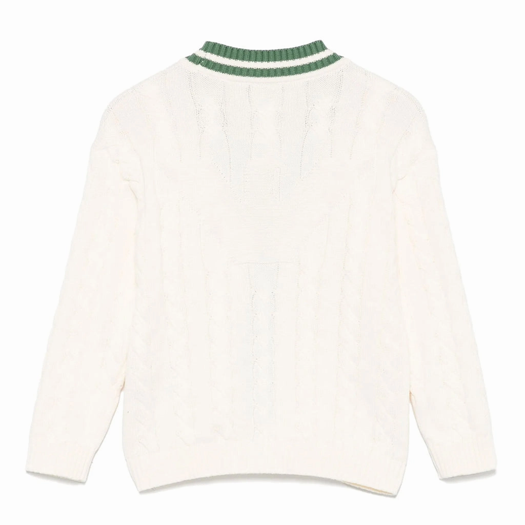 Emporio Armani Junior Cable Knit Cardigan Simple Urban Layer