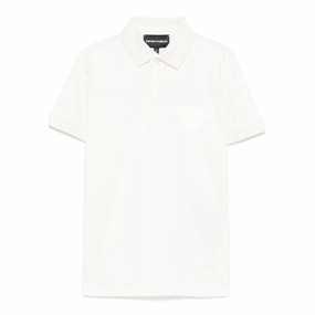 Casual Fit Unstructured Silhouette Emporio Armani Junior Eagle Logo Polo Shirt