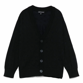Multi Directional Stretch ContouredShoulderFit Emporio Armani Junior Eagle Pattern Cardigan