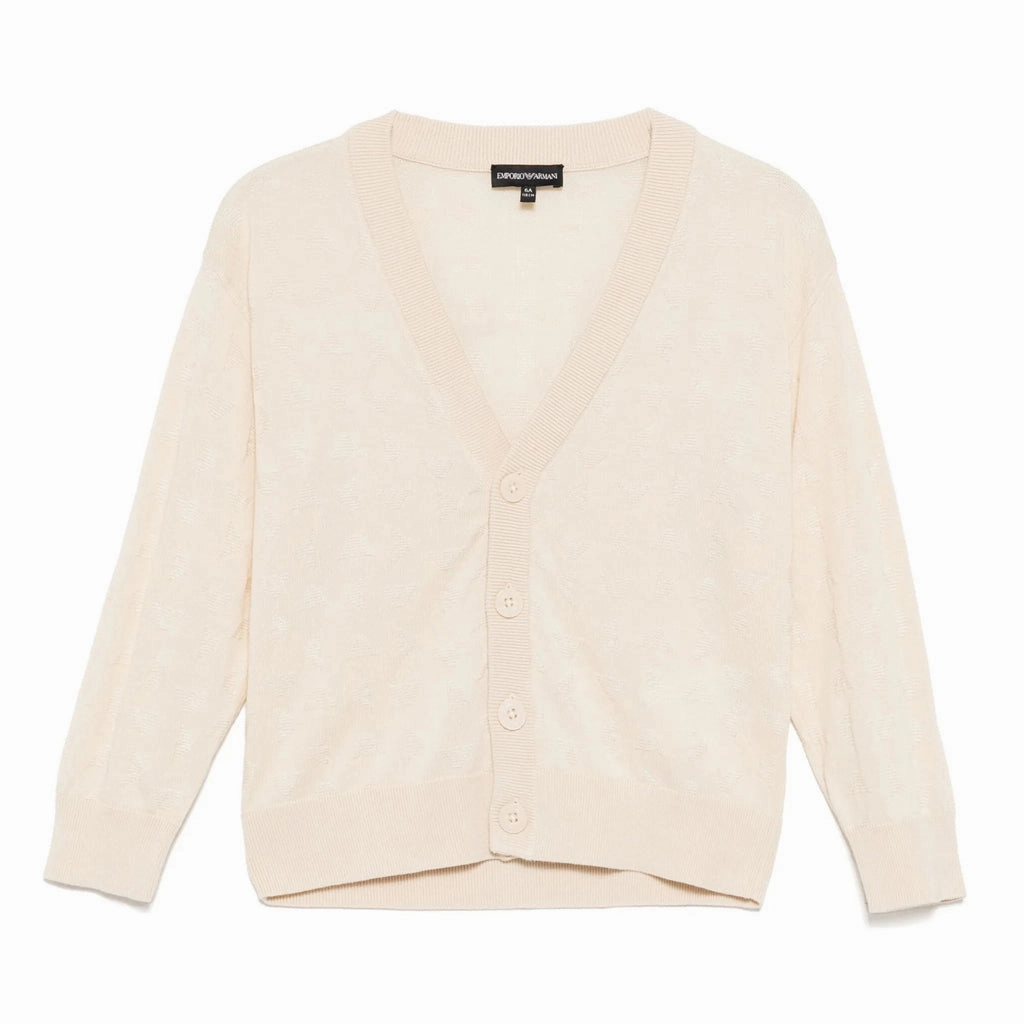 Emporio Armani Junior Eagle Pattern Cardigan CompactFoldable Seamless construction