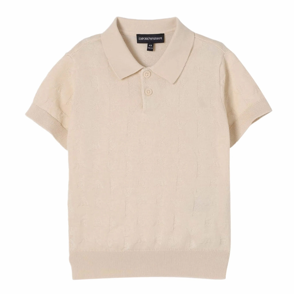 Tear Resistant Material Emporio Armani Junior Eagle Pattern Knit Vest