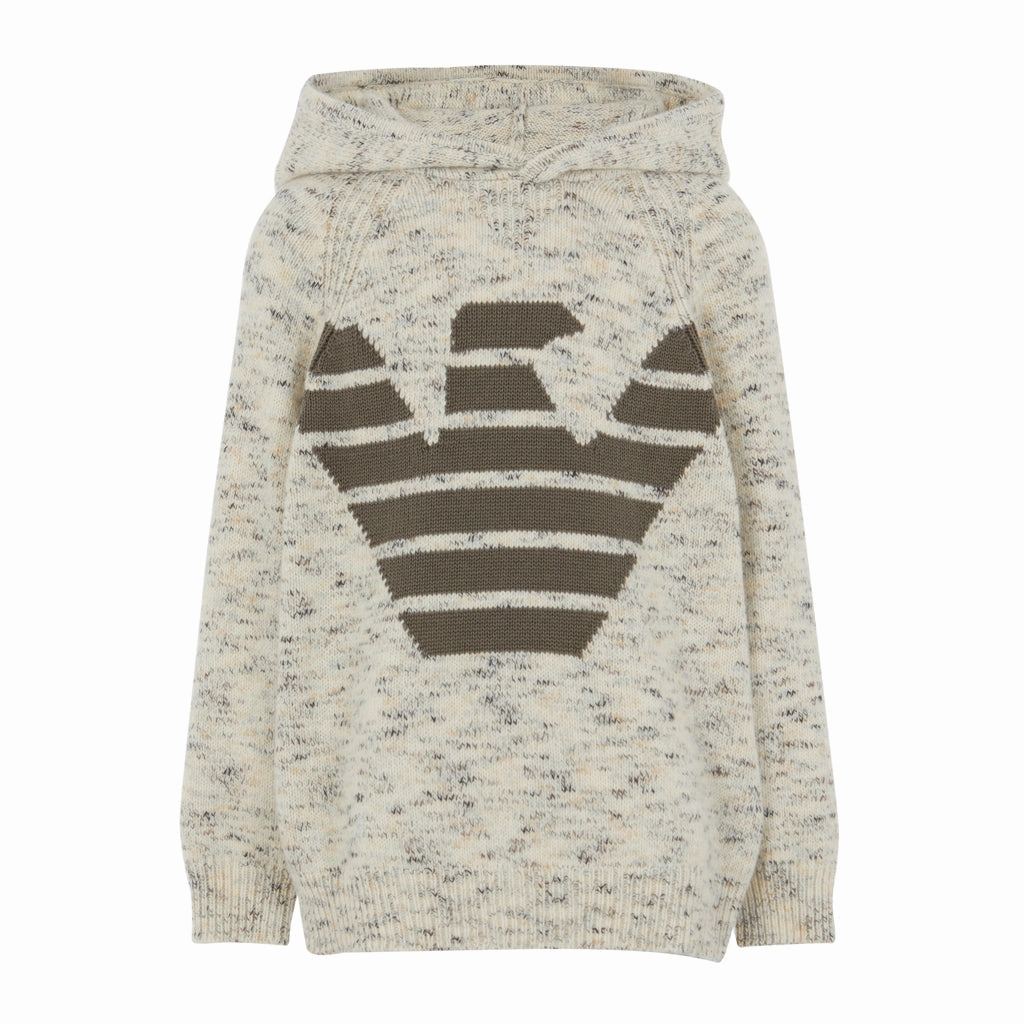 OdorResistantFabric Moisture Wicking Layer Emporio Armani Junior Eagles Hooded Sweater