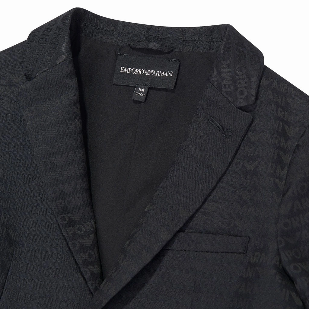 Subtle Layers Emporio Armani Junior Embossed Logo Blazer
