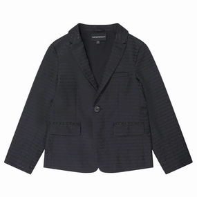 Abrasion Resistant Fabric Emporio Armani Junior Embossed Logo Blazer