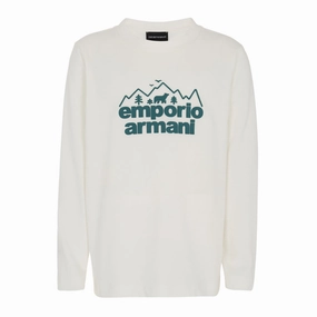 Emporio Armani Junior Graphic T-shirt Moisture Management Fabric Minimal Comfort Style