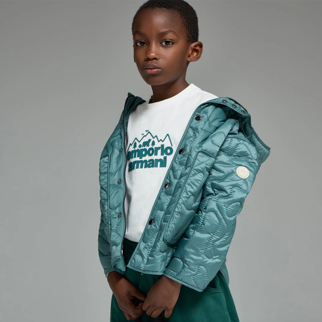 Emporio Armani Junior Graphic T-shirt Relaxed Torso Fit Fresh Comfort Style