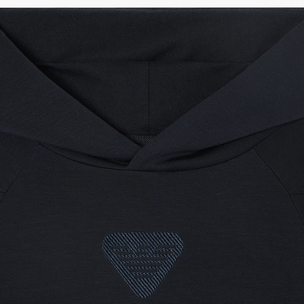 Emporio Armani Junior Hooded Sweatshirt Stylish Dress Fleece Pullover