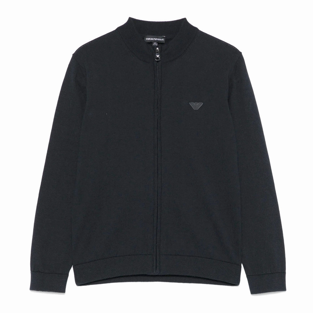 Emporio Armani Junior Knit Cardigan Quilted Stitching