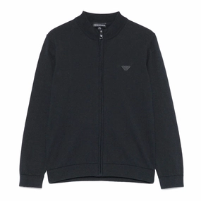 Emporio Armani Junior Knit Cardigan Detachable Layer Hypoallergenic Interior