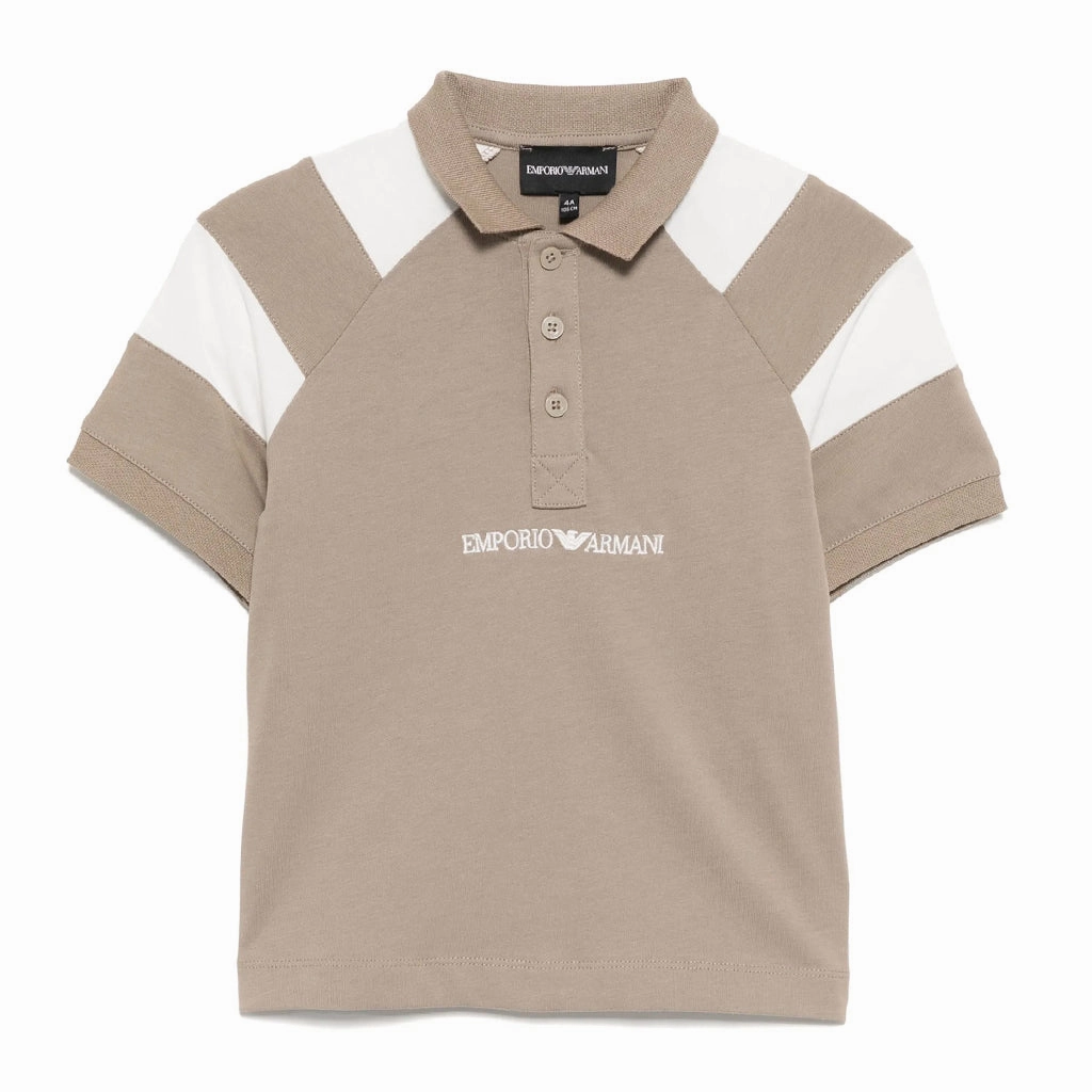 Built In Odor Control Emporio Armani Junior Logo Polo Shirt