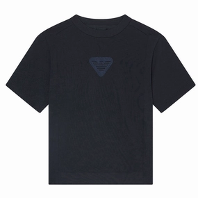 Emporio Armani Junior Logo T-shirt Seam Free Edging Comfy Top