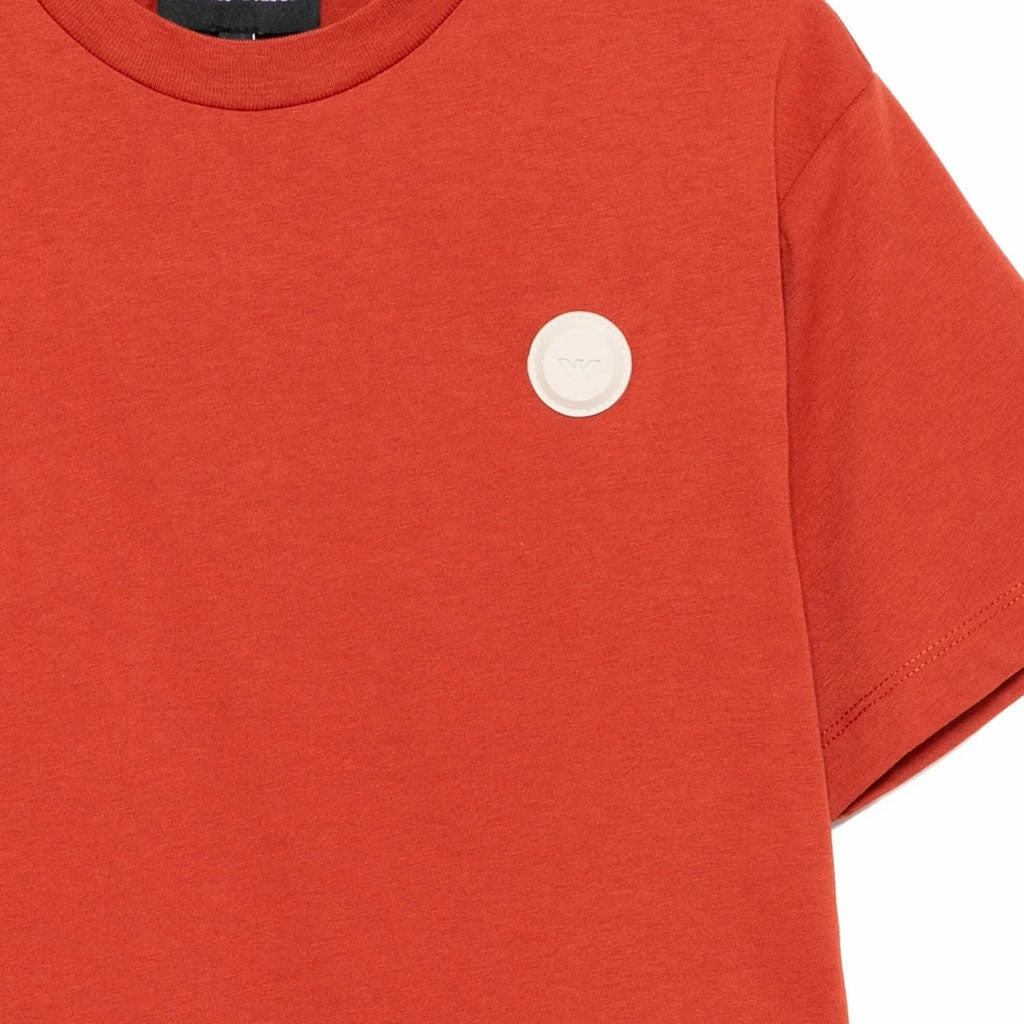 Emporio Armani Junior Logo T-shirt Athletic Comfort Wear Recycled Polyester Thread