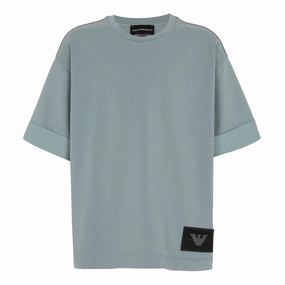 Organic Cotton Blend Emporio Armani Junior Logo T-shirt