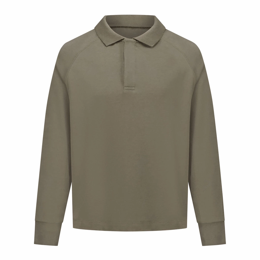 Flexible Waistband Adaptation LightweightTexture Emporio Armani Junior Long Sleeve Polo Shirt