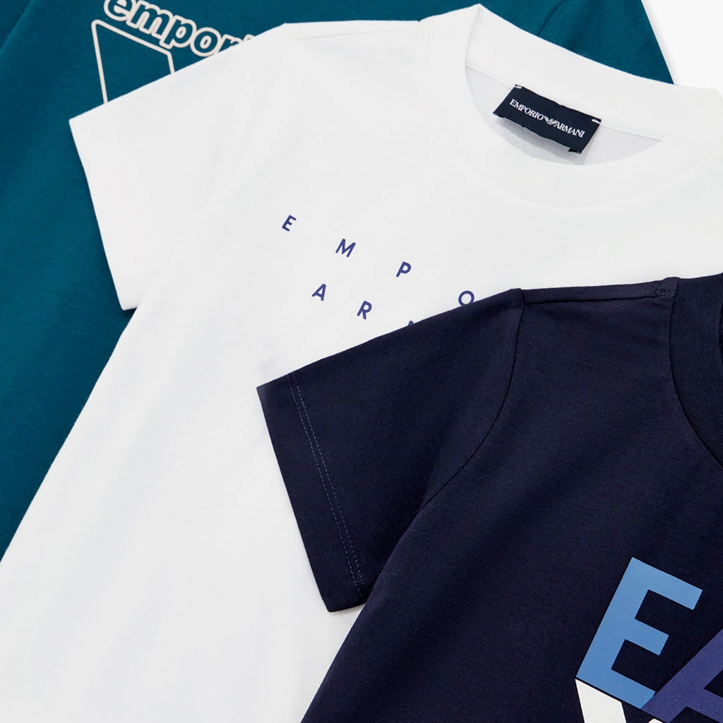 Slim Fit Comfort SoftTouchFinish Emporio Armani Junior Set of Three T-shirts