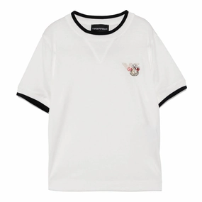 Emporio Armani Junior Snake Logo Graphic T-shirt Essential Top