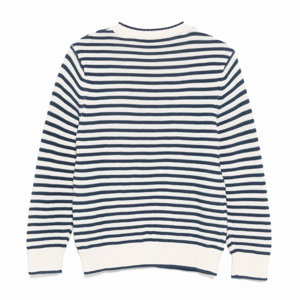 Tear Resistant Fabric Ultra Compact Packing Design Emporio Armani Junior Striped Knit Sweater