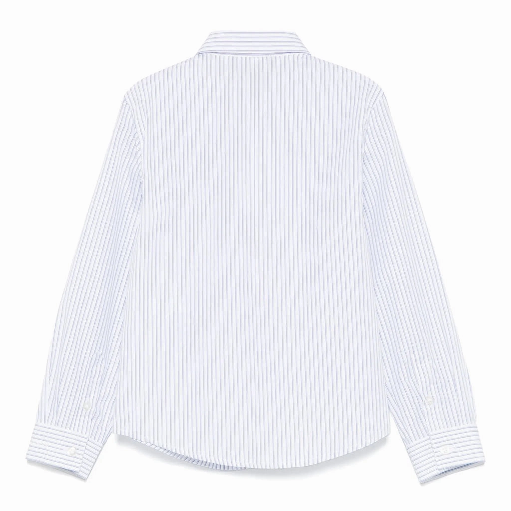 CrossGrain Fabric Breathable Design Emporio Armani Junior Striped Shirt
