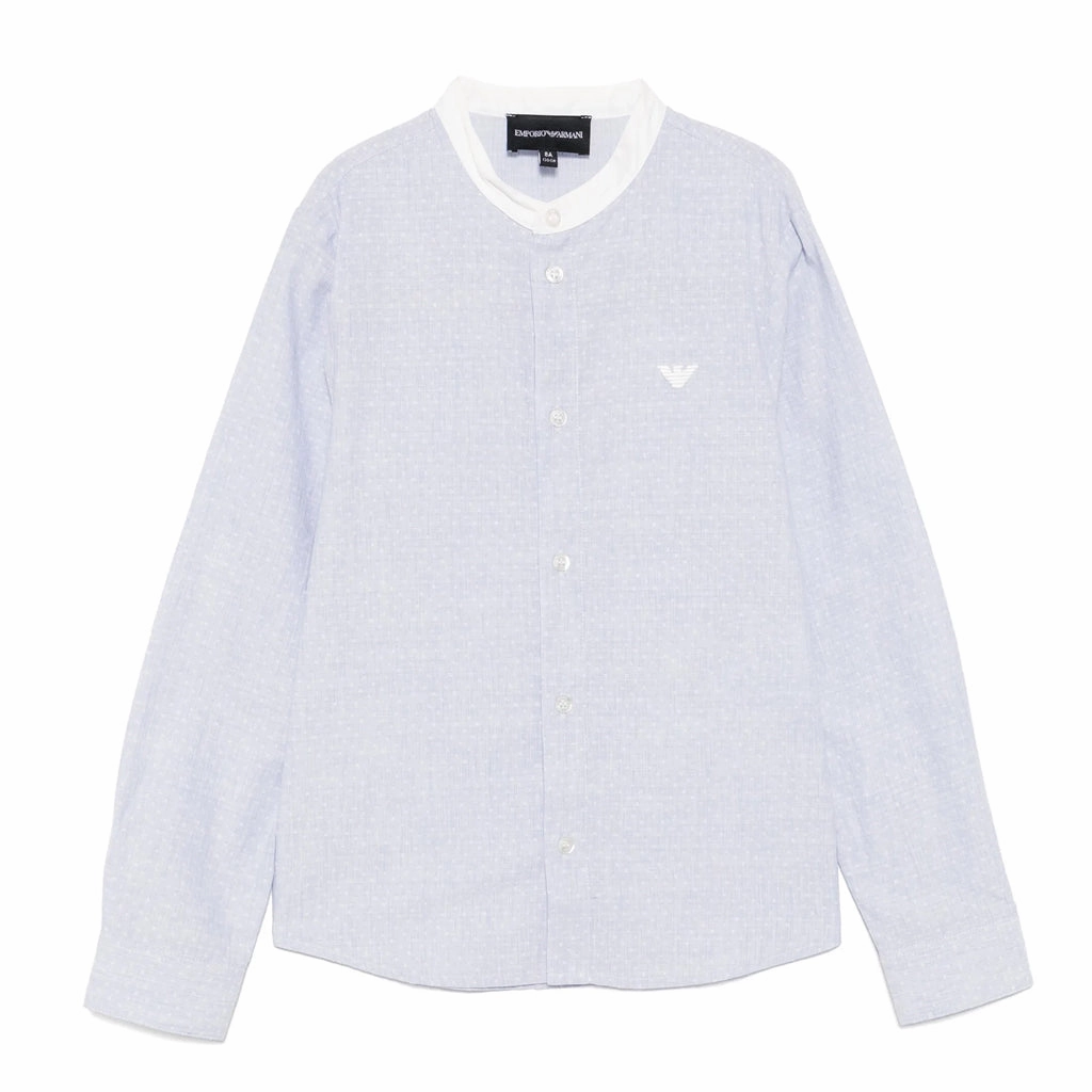 Emporio Armani Junior Textured Shirt HighNeck