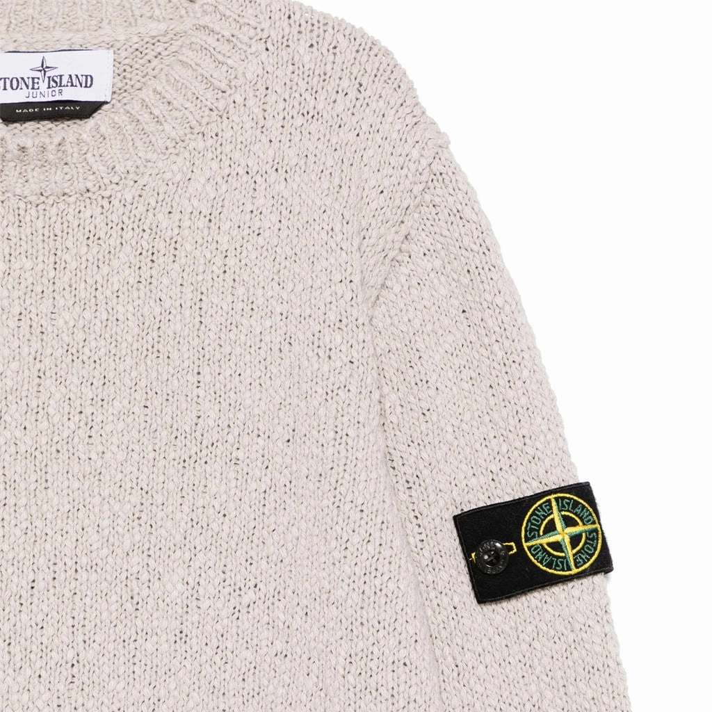 ContrastTipping ButtonDownCollar Stone Island Junior Long Sleeve Pullover