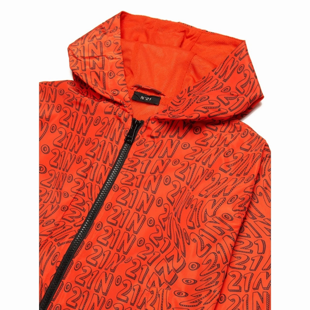 N??21 Kids Hooded Jacket MultiPocketStyle Crisp Air Piece