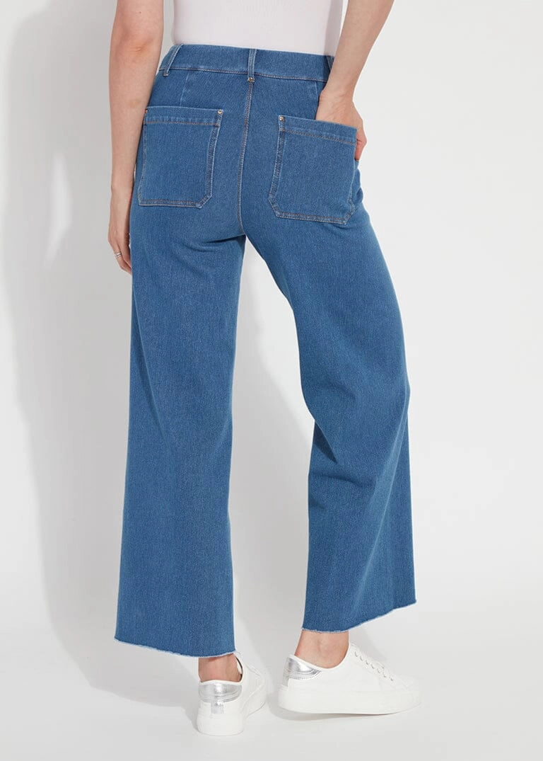 Erin Hi Waist Wide Leg Denim Pants - Mid Wash AntiStaticTreatment Soft Stretch