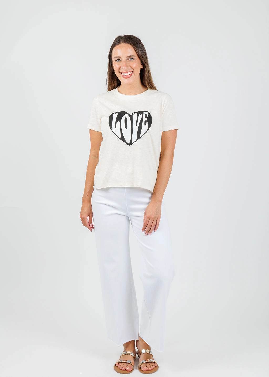 Erin Hi Waist Wide Leg Denim Pants - White Utility Pockets