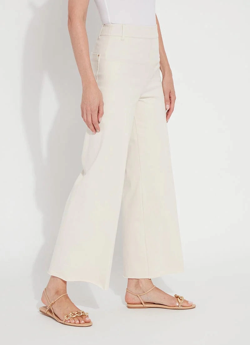 Erin High Waist Wide Leg Denim Pants - Oat Layer-Friendly Fit HighWaistSupport