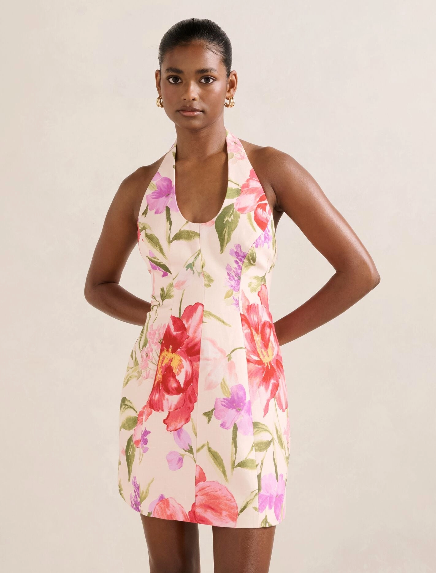 Sophisticated Touch Esther Petite U-Neck Mini Dress