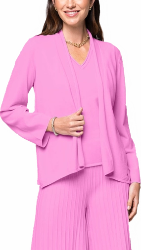 Amy Shawl Collar Cardigan - Peony Durable Stitching