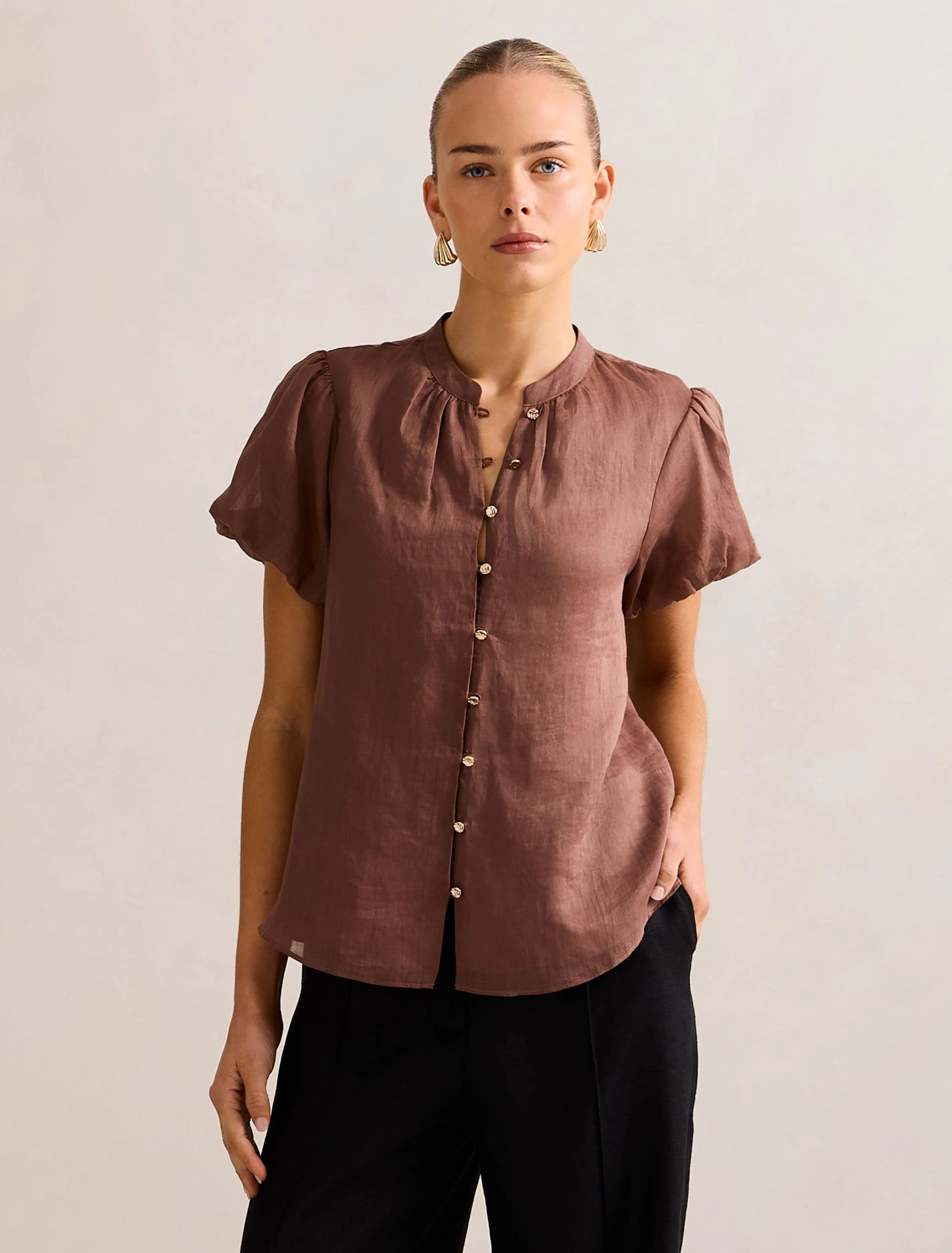 summer top Everly Puff Sleeve Blouse