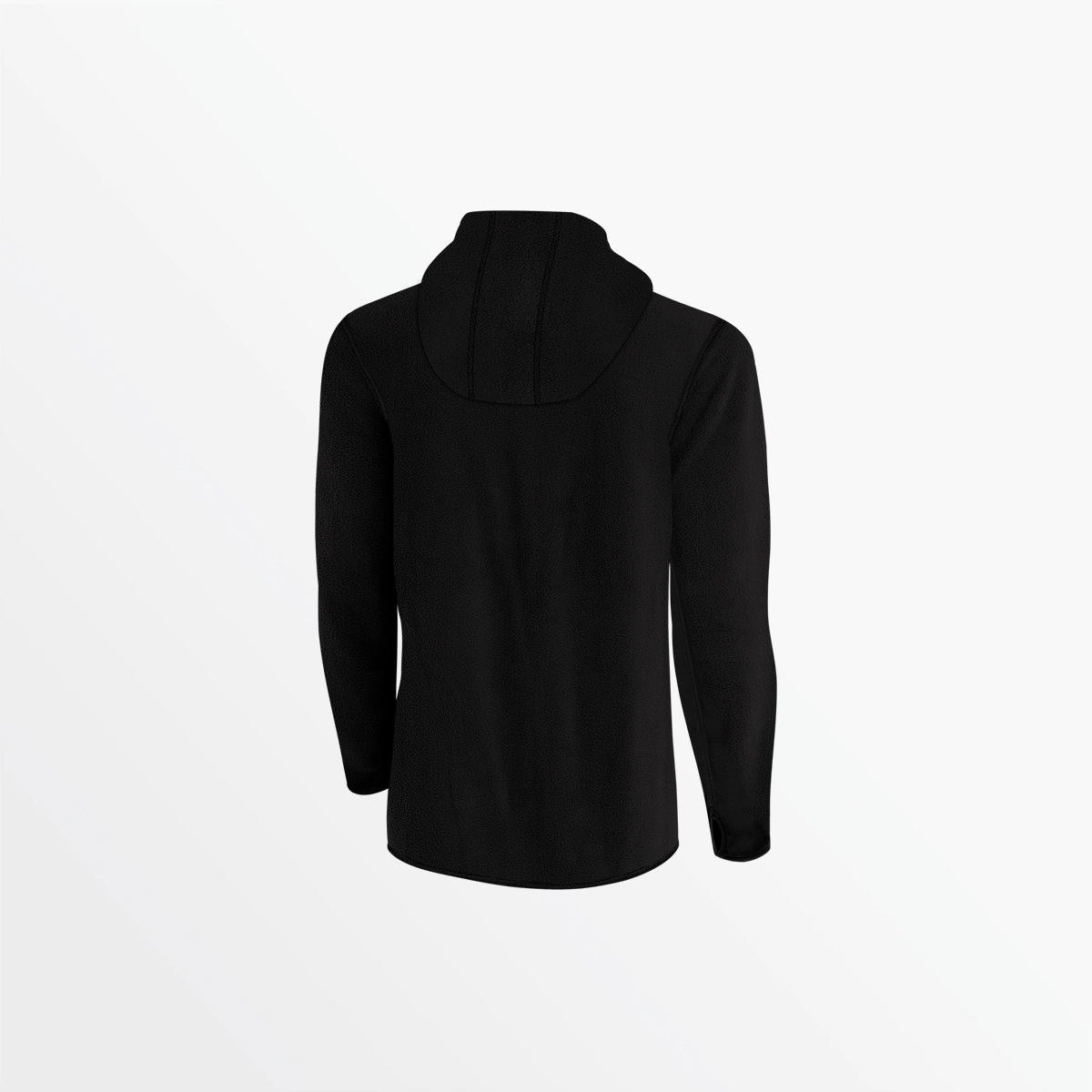 MEN'S BASICS MIXED MEDIA MICRO FLEECE HOODED JACKET MultiPocket Configuration SlubTexture