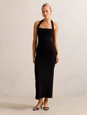 Kind Light Georgie Halter Ruched Bodycon Dress