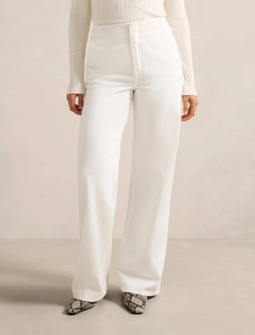 Beth Wide Leg Jeans Smooth Texture Stylish Fit