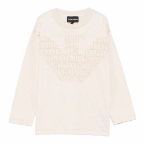 Roomy Waist EasyCareFinish Emporio Armani Junior Logo T-shirt