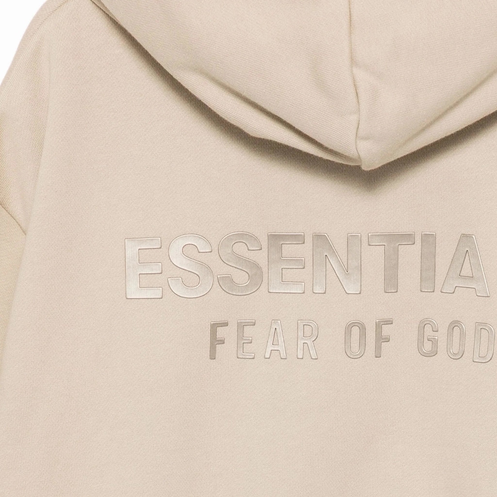 Fear of God Essentials Kids Fleece Zip Up Hoodie Compact Packable Feature MagneticClosureSystem