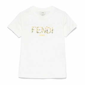 Teenager coolness Classic Comfort Style Fendi Kids Logo Print T-shirt