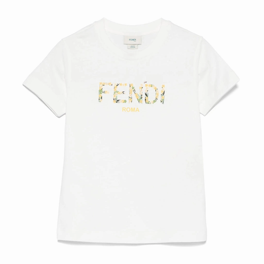 Teenager coolness Classic Comfort Style Fendi Kids Logo Print T-shirt