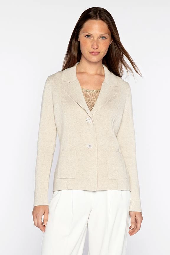Chilly Day Comfort Fitted Notch Collar Cardigan